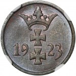 Wolne Miasto Gdańsk, 1 fenig 1923 - NGC MS66 BN