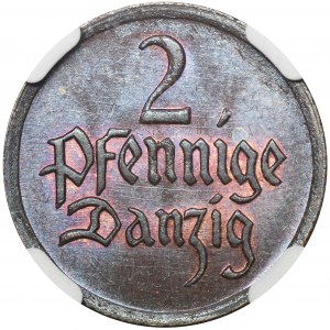 Freie Stadt Danzig, 2 Fechten 1923 - NGC MS65 BN