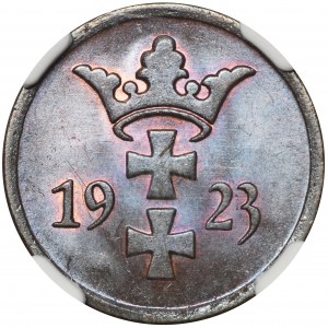 Wolne Miasto Gdańsk, 2 fenigi 1923 - NGC MS65 BN