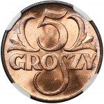 5 pennies 1937 - NGC MS66 RB