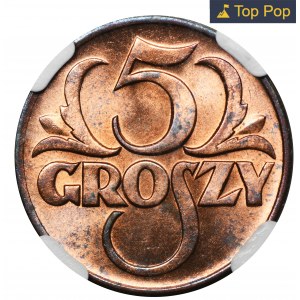 5 groszy 1936 - NGC MS65 RB