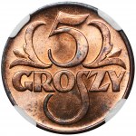 5 pennies 1936 - NGC MS65 RB