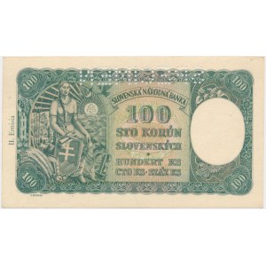 Slovakia, 100 Korun 1940 - SPECIMEN -