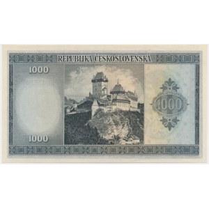 Tschechoslowakei, 1.000 Kronen (1945) - MODELL -.