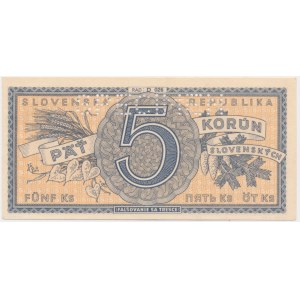 Slovakia, 5 Korun (1945) - SPECIMEN -