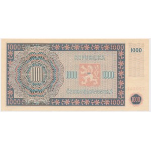 Tschechoslowakei, 1.000 Kronen 1945 - MODELL -.