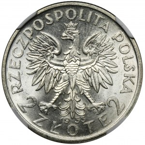 Głowa Kobiety, 2 złote 1933 - NGC MS64