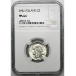 Head of a Woman, 2 gold 1933 - NGC MS64