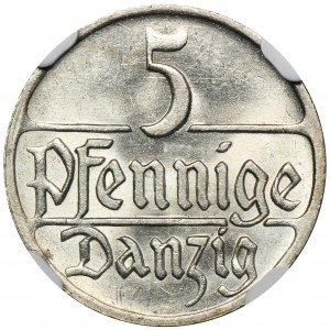 Free City of Danzig, 5 pfennige 1923 - NGC MS65