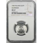 1 Gold 1949 Aluminum - NGC MS67