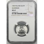 1 złoty 1949 Aluminium - NGC MS67