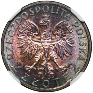 Głowa Kobiety, 2 złote 1934 - NGC MS64★