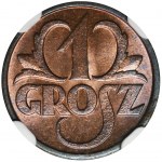 1 grosz 1931 - NGC MS67 RB