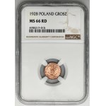 1 penny 1928 - NGC MS66 RD