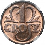 1 grosz 1939 - NGC MS67 RB