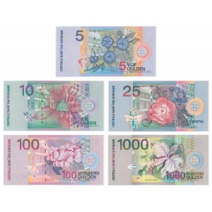 Suriname, lot 5-1.000 Guldens 2000 (5 pcs.)