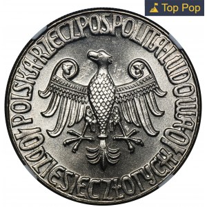 PRÓBA, 10 złotych 1964 Kazimierz Wielki - NGC MS67 - bez napisu PRÓBA