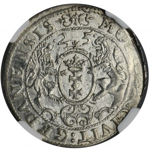 Sigismund III Vasa, 1/4 Thaler Danzig 1625 - NGC MS65 - PR•