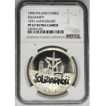 100.000 złotych 1990 Solidarność - TYP D - NGC PF67 ULTRA CAMEO