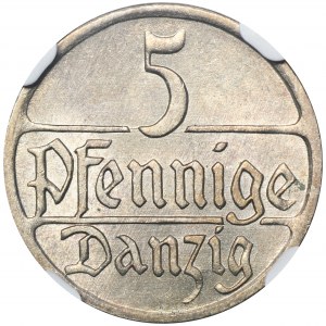 Free City of Danzig, 5 pfennig 1928 - NGC MS64