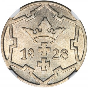 Wolne Miasto Gdańsk, 5 fenigów 1928 - NGC MS64