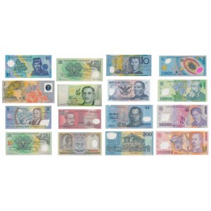 Group of world polymer banknotes (16 pcs.)