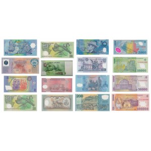 Zestaw, mix banknotów zagranicznych - polimery - (16 szt.)