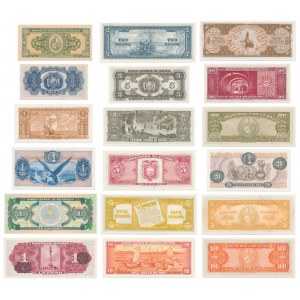 Satz, Banknotenmix Süd- und Mittelamerika (18 Stück)