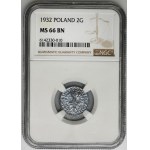 2 Pfennige 1932 - NGC MS66 BN