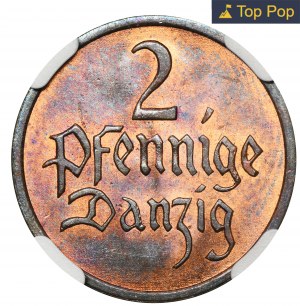 Free City of Danzig, 2 pfennige 1937 - NGC MS65 RB