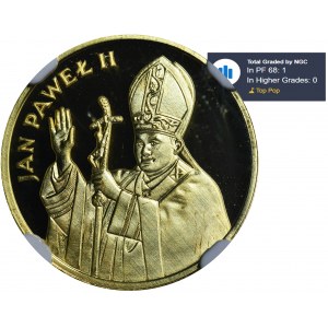 1.000 Gold 1985, Schweiz, Johannes Paul II - NGC PF68 - Ausgabe von 5 Stück