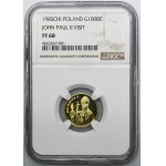 1.000 złotych 1985, Szwajcaria, Jan Paweł II - NGC PF68 - Nakład 5 sztuk