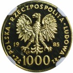 1.000 złotych 1985, Szwajcaria, Jan Paweł II - NGC PF68 - Nakład 5 sztuk