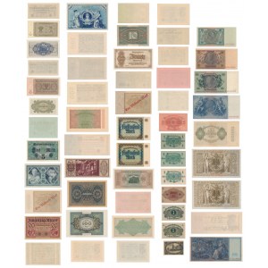 Niemcy, duży zestaw banknotów (55 szt.) - wart oglądania