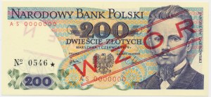 200 złotych 1979 - WZÓR - AS 0000000 - No.0546 -