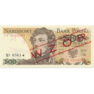500 złotych 1979 - WZÓR - AZ 0000000 - No.0561 -