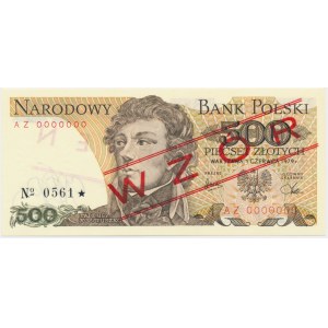 500 Zloty 1979 - MODELL - AZ 0000000 - Nr.0561 -.