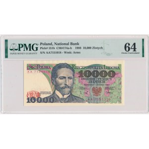 10.000 PLN 1988 - AA - PMG 64 - BESESSEN