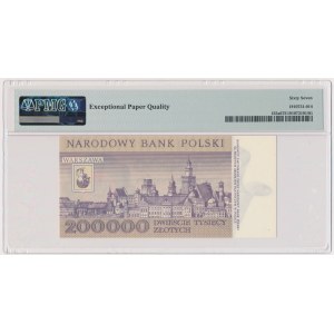 200.000 złotych 1989 - A - PMG 67 EPQ - poszukiwana seria