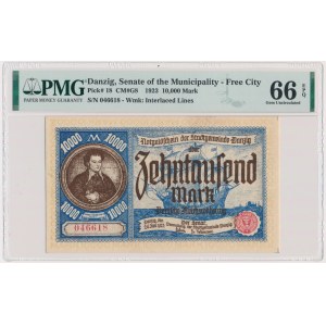 Danzig, 10.000 Mark 1923 - PMG 66 EPQ