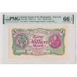 Danzig, 1 Million Mark 08. August 1923 - Nr. 6 Stelle mit ❊ ungedreht - PMG 66 EPQ