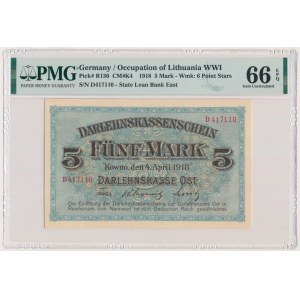 Kaunas, 5 Mark 1918 - D - PMG 66 EPQ