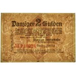 Danzig, 2 Gulden 1923 - Oktober - PMG 35 - Initialen AK