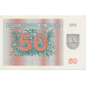 Litauen, 50 Talonas 1991 - keine Klausel -