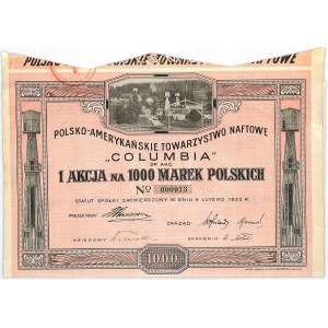 Polsko-Amerykańskie Towarzystwo Naftowe „Columbia” S.A., 1000 mkp