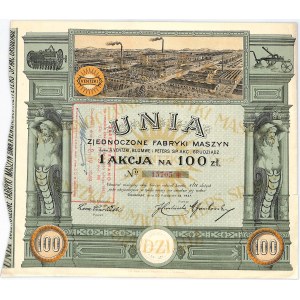 Union United Machine Factories formerly A. Ventzki and Peters S.A., 100 zloty, 1927