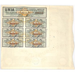 „Unia” Zjednoczone Fabryki Maszyn dawniej A. Ventzki i Peters S.A., 100 zł, 1927