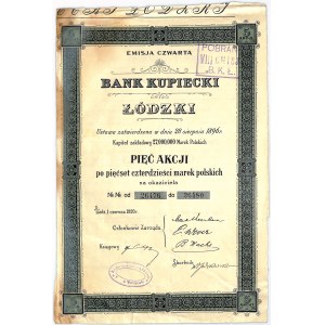 Merchant Bank of Lodz, 5 x 540 mkp 1920, Issue IV