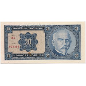 Tschechoslowakei, 20 Kronen 1926 - MODELL -.