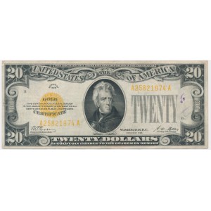 USA, Gold Certificate, 20 Dollars 1928 - Woods & Mellon